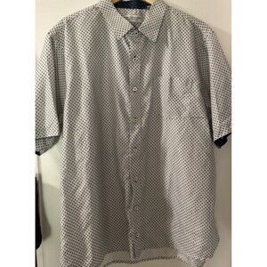 Nick Graham Men's Everywhere Sz 18-18.5 36/37 Modern-Fit Shirt Blue White  2XL